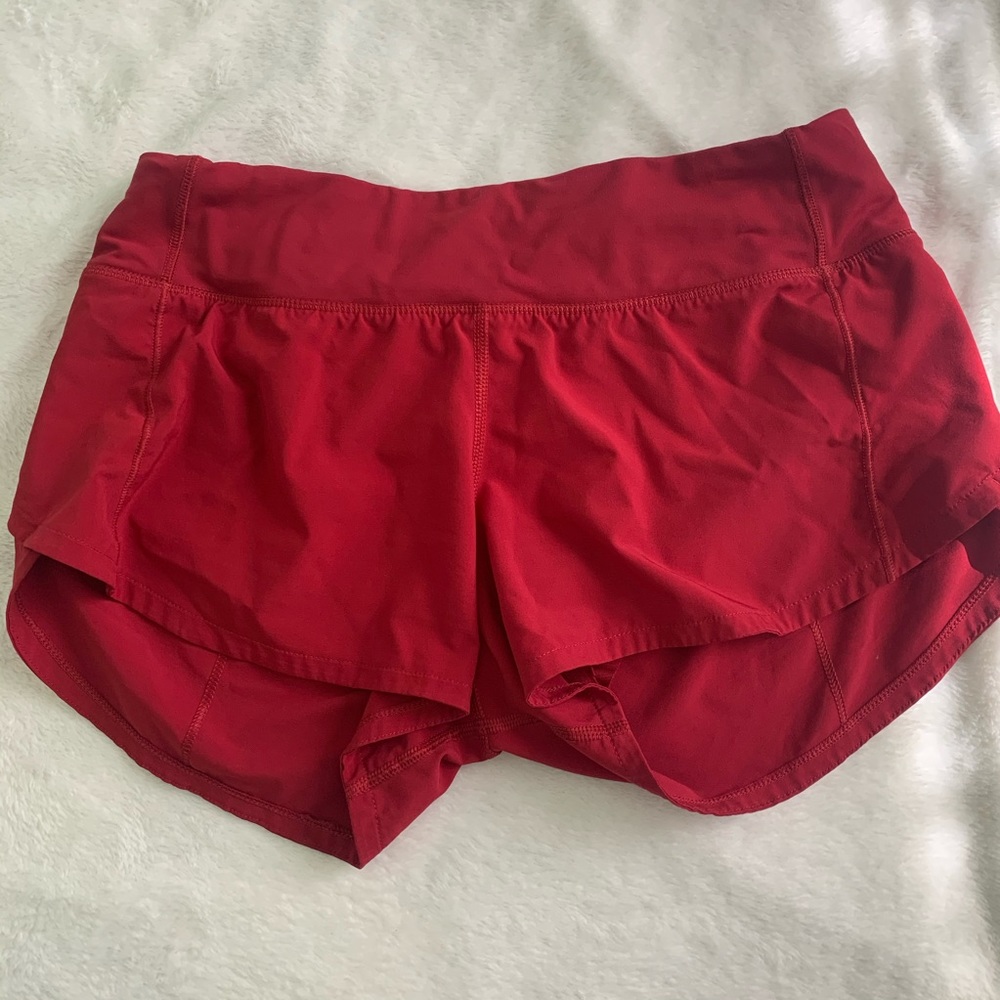 Lululemon Red Speed Up Shorts